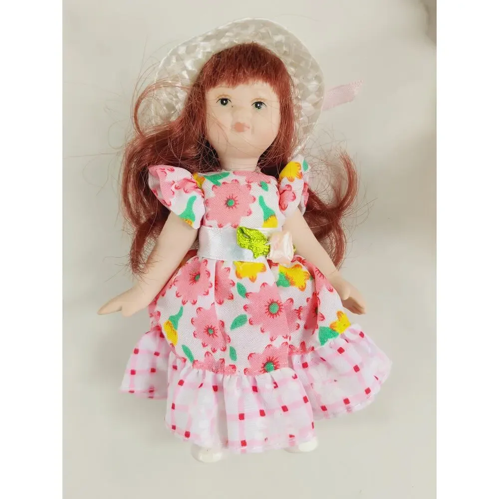 Victorian Mini Porcelain Doll 5 1/4